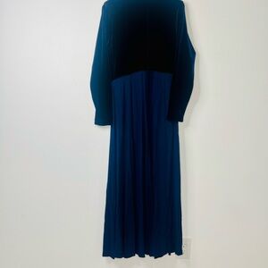 Chic Long Sleeve Blue Dress